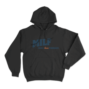 Milf Mom I Love Fishback Unisex Hoodie Black